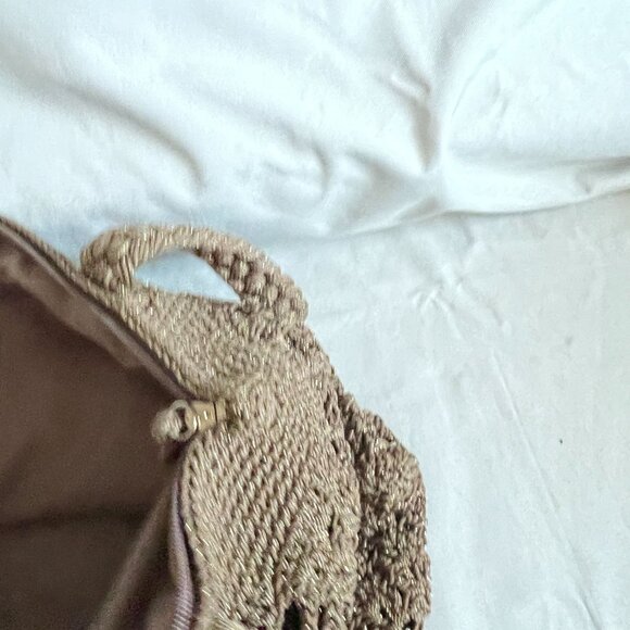 The Sak Brown Crochet Handbag With Zipper Closure & Inner Pocket - Picture 5 of 7